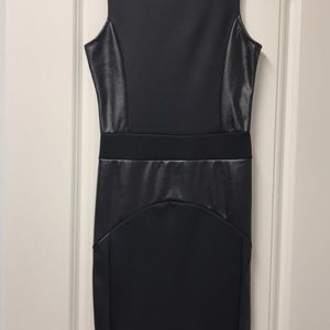 Black and faux leather